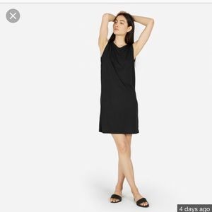 Black Everlane luxe tank dress